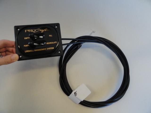 Procraft livewell remote drain control panel w/ 8 ft cable marine boat