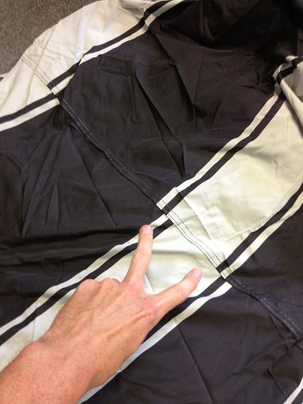 2010-2013 camaro all weather car cover w/racing stripes - blemished, as is