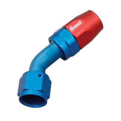 Summit 220886 hose end 45 deg -8 an hose to female -8 an aluminum red/blue each