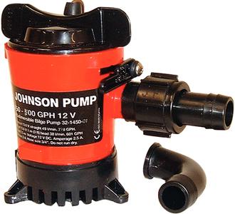 Johnson pump 42123 bilge pump 1250 gph 1-1/8inhos