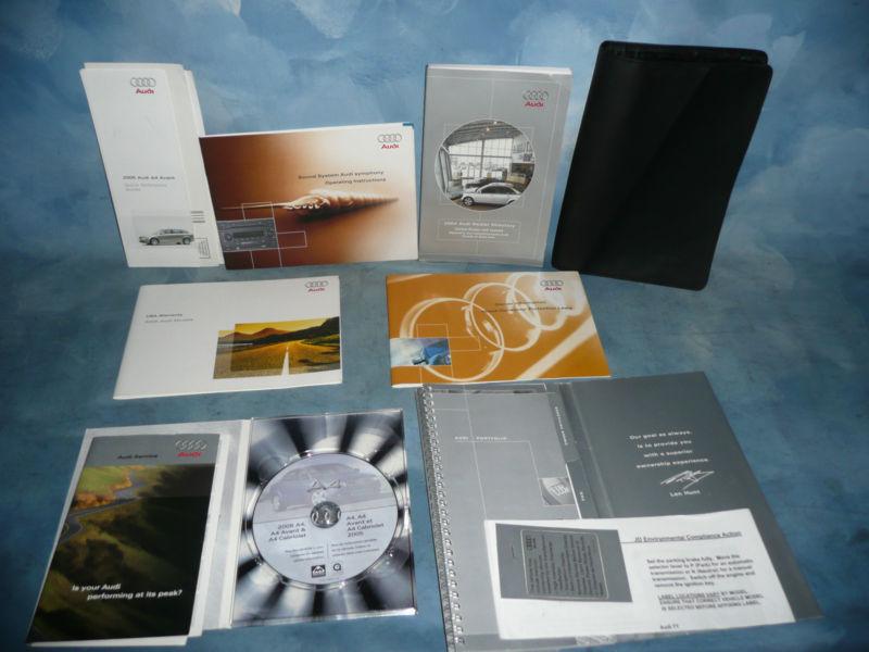 2005 audi a4 avant wagon owners manual w/ slip case + cd