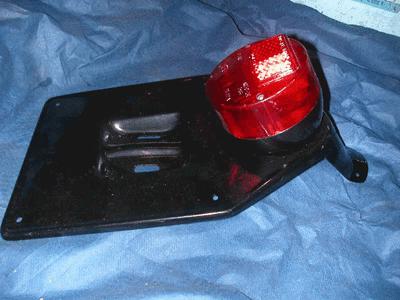 Number plate ducati single aermacchi gilera morini with rear light 