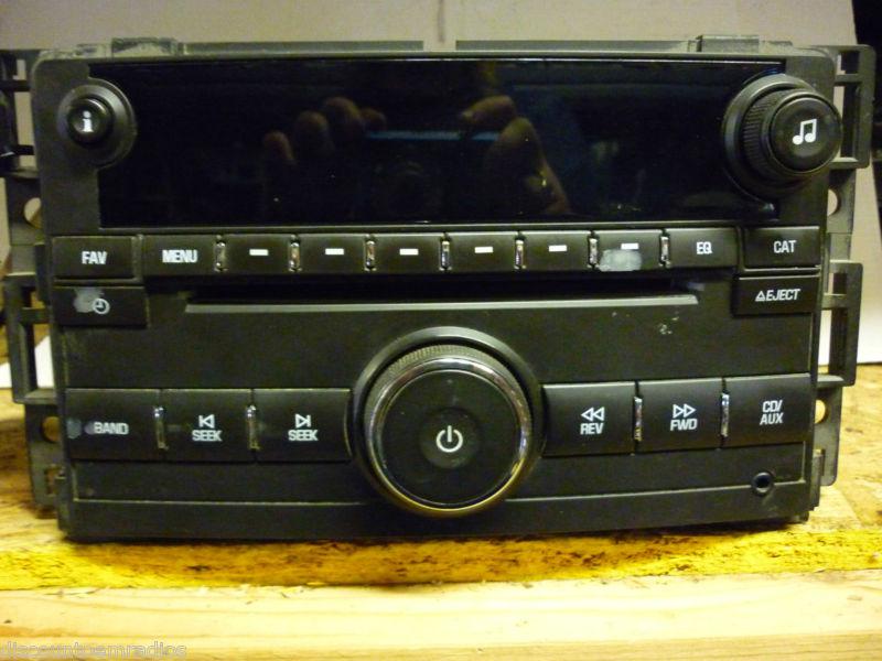 09-10 chevrolet cobalt pontiac g5 radio single cd player aux plug 20758188 oem *