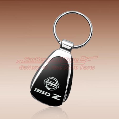 Nissan 350z black tear drop metal key chain, keychain, key ring, free sh + gift