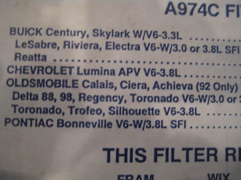 AC DELCO AIR FILTER A974C, US $1.99, image 3