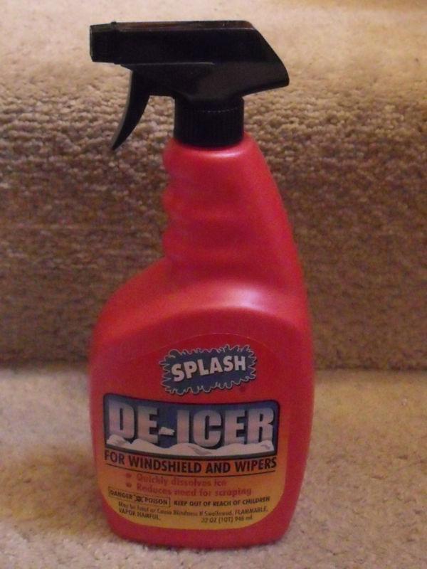 *nwt*splash red hot de-icer for windows and wipers quickly dissolves ice 32 oz  