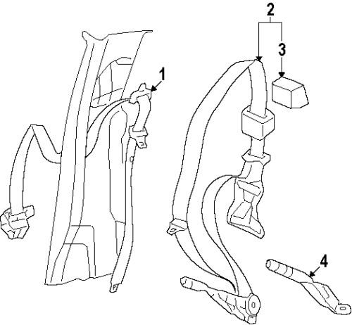 Dodge 5kq371k2ab genuine oem factory original buckle