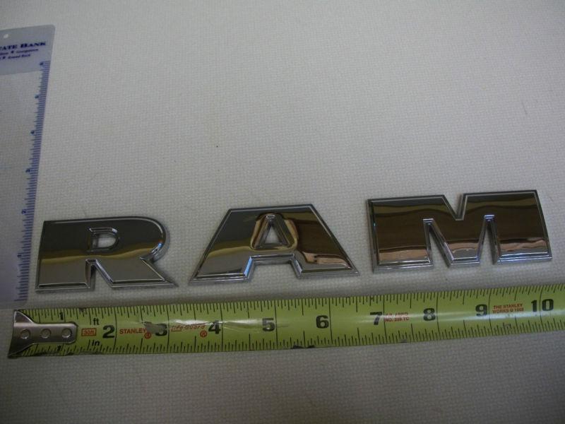 Dodge ram script emblem chrome symbol chrome bagde  oem used original 