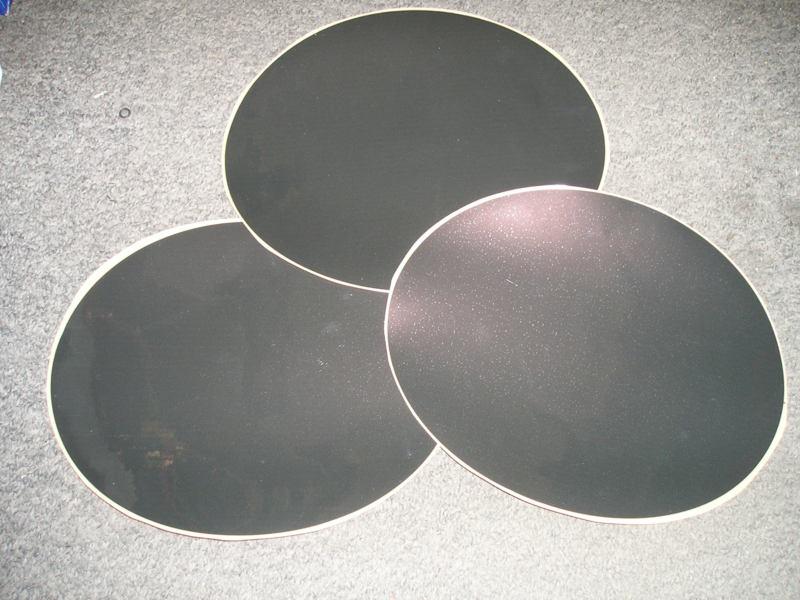 Maico oval backgrounds- black -16mil thick - set of 3 - new!