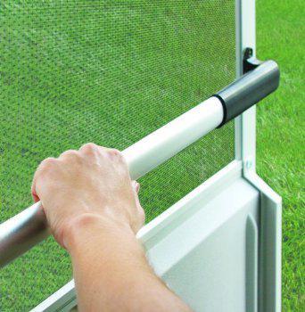 Camco rv screen door cross bar open handle grip kid adult sturdy camper trailer 