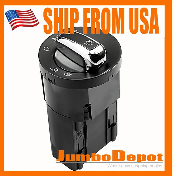 Us head light switch chrome control fit for 03-05 beetle convertible 99-04 golf