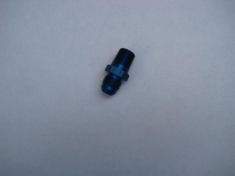 Nos/nitrous/nx/zex/edelbrock/holley/ 6an x 1/4"npt blue fitting #17980 look-wow!