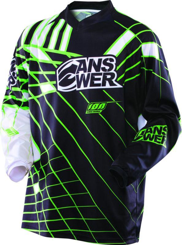 Answer 2013 ion jersey black/green lg large