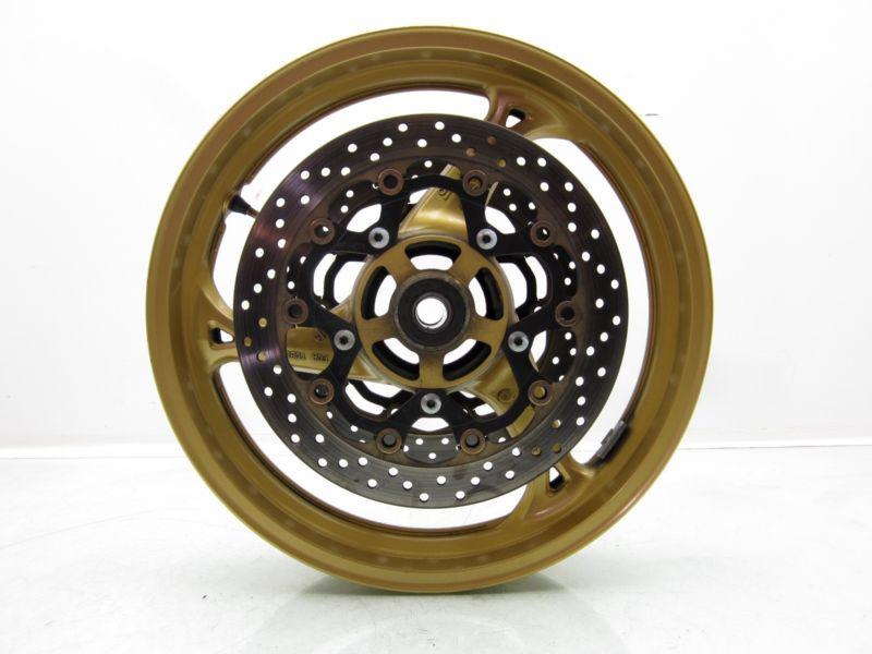 08 09 10 11 12 hayabusa busa gsx1300 front wheel rim & rotors gold