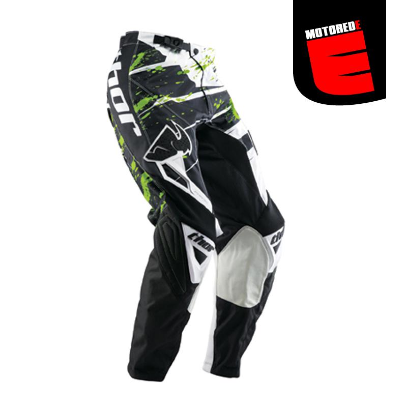 Thor 2013 phase splatter mx atv pants green white black size us 28