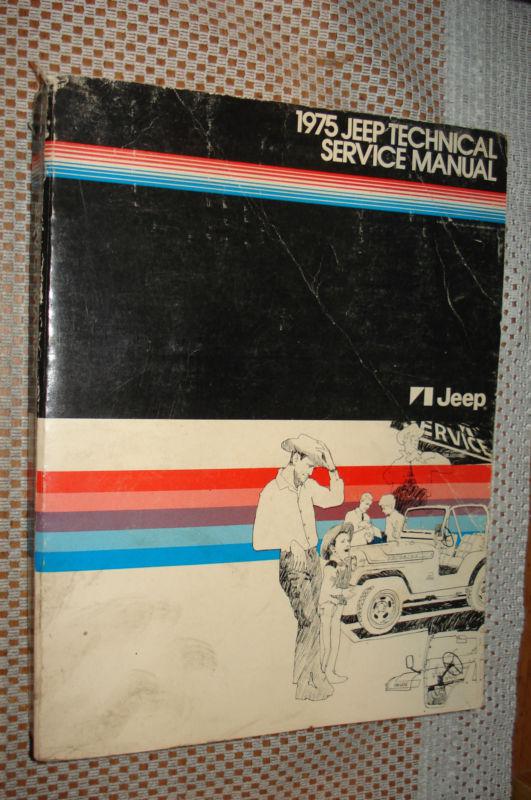 1975 jeep cherokee cj and more service manual original shop book rare