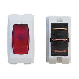 Diamond switch, white w/red lamp a1-10c