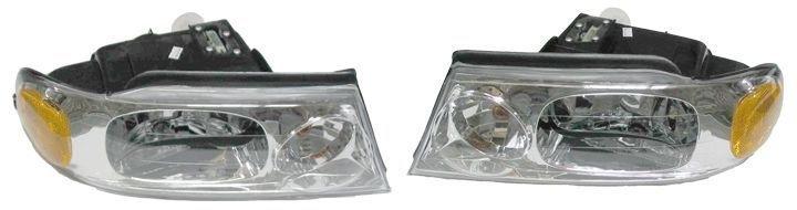 Headlight headlamp assembly pair set both driver passenger side left+right lh+rh