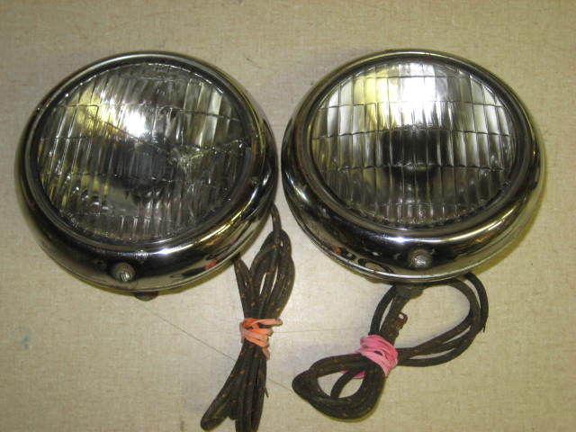 Vintage pair guide fog lens light lamp 2023 tag chevrolet buick olds custom bike