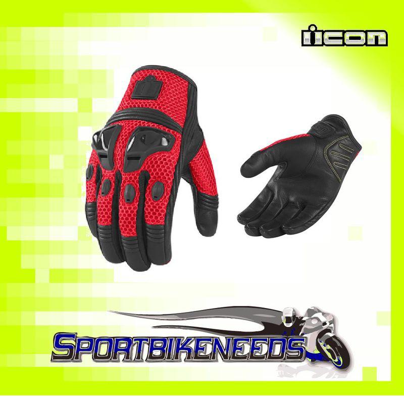 Purchase Icon Justice Mesh Glove Red Black Size Large L LG in Elkhart