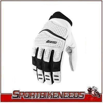 Icon super duty 2 white black gloves new small sm