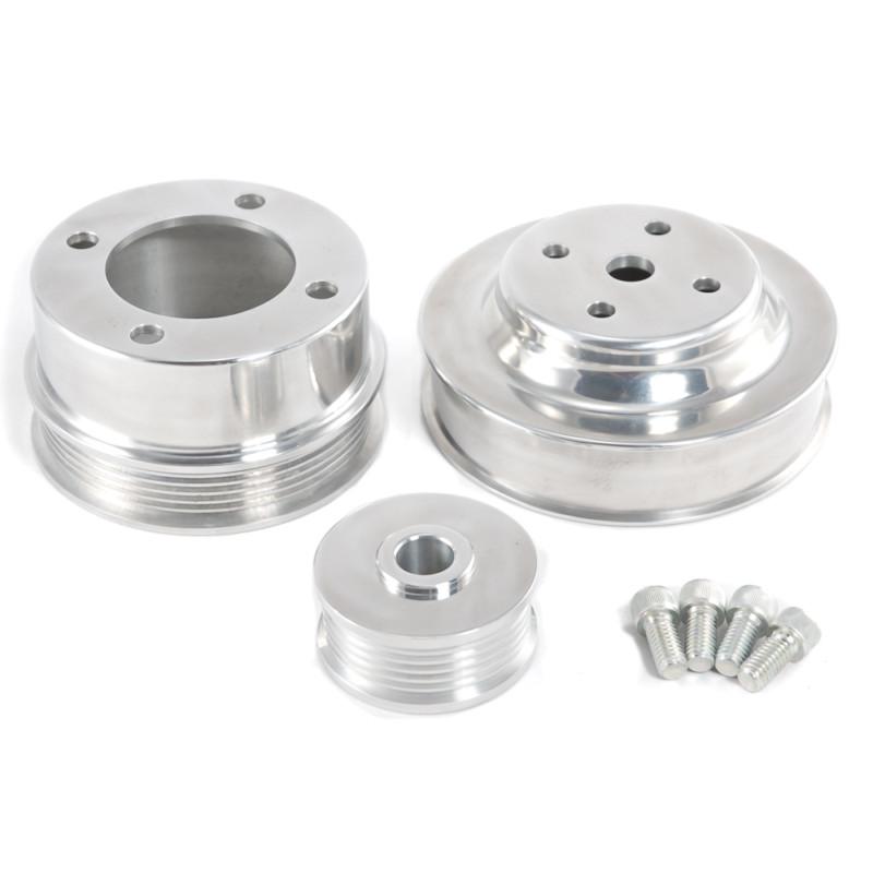 Buy 19861993 Mustang 5.0 EFI POLISHED Billet Aluminum Underdrive Pulleys Set of 3 in Elkton