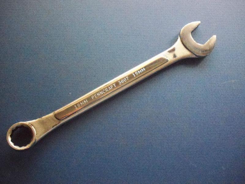 Penncraft 15mm combination wrench 3607 - rare - made in u.s.a,