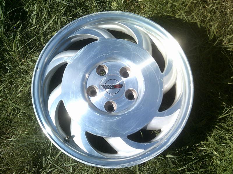 Buy GM 93 CORVETTE C4 FACTORY OEM 17" WHEELS SILVER SAWBLADE ALLOY RIMS