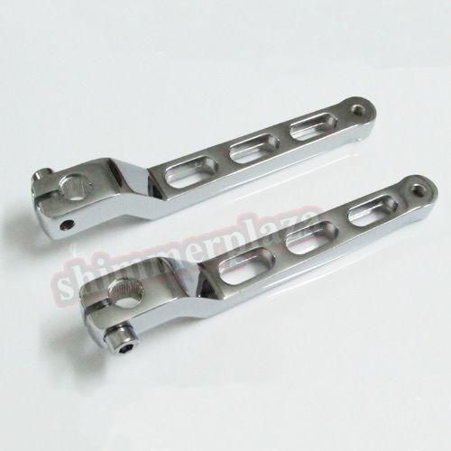 Chrome gear shift lever heel toe shifter arms set for harley flst flt flht 86up+