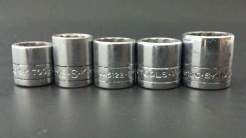 S-k tools sockets lot of five 3/8" drive 12 point sae