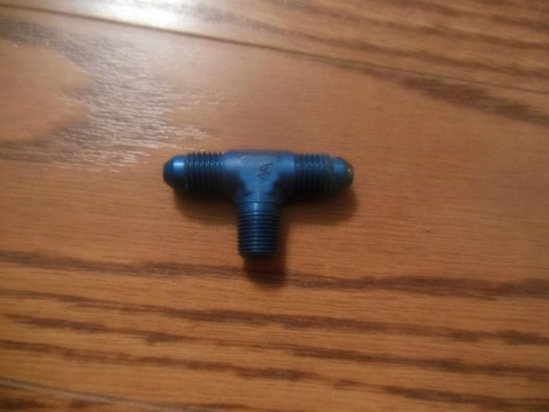New aeroquip tee with 1/8 pipe and 6an ends
