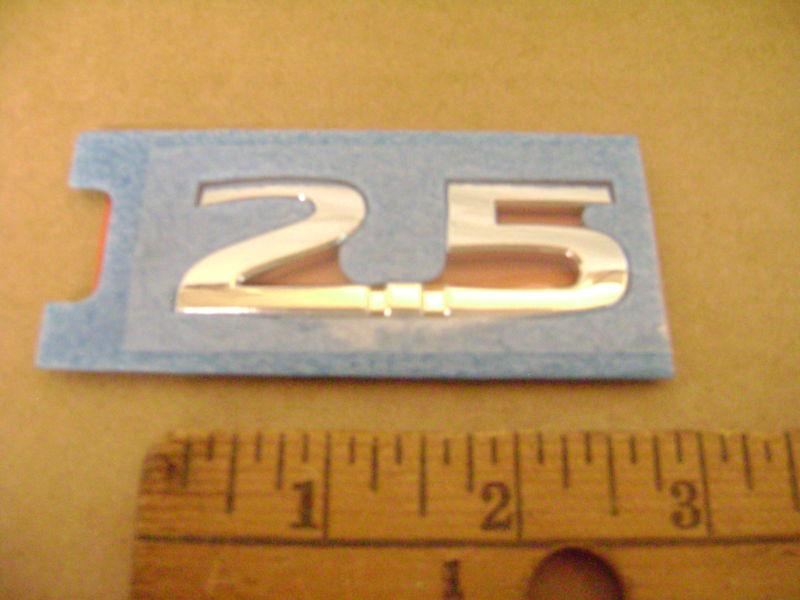 2.5 chrome plastic emblem sticker 2 5 nissan toyota ford chevy altima new honda
