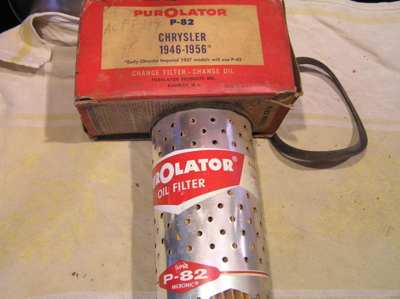 Nos 1946-47-48-49-50-51-52-53-54-55-56-57 chrysler purolator p-82 oil filter