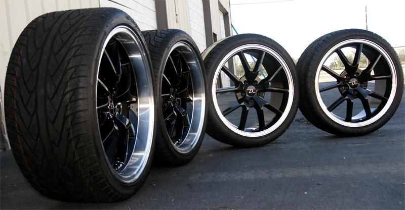 Black fr500 mustang fr500 wheels 20x8.5 & 20x10 and tires 2005-2013 rims