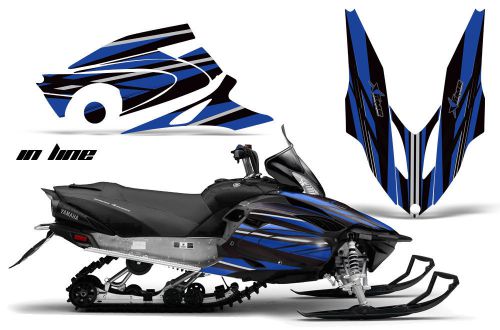 Yamaha vector graphic kit amr racing snowmobile sled wrap decal 12-13 inline blu