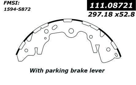 Centric 111.08721 brake pad or shoe, rear-new brake shoe-preferred