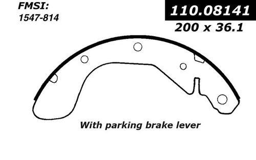Centric 111.08141 brake pad or shoe, rear-new brake shoe-preferred