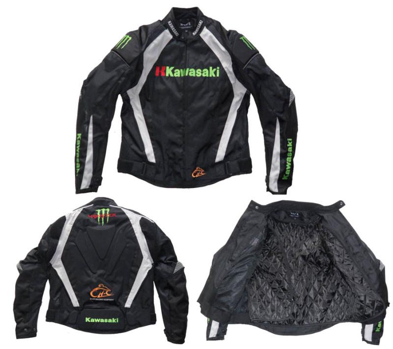 Hj003 kawasaki motorcycle jacket, racing team jacket, motorbike jacket m-xxxl