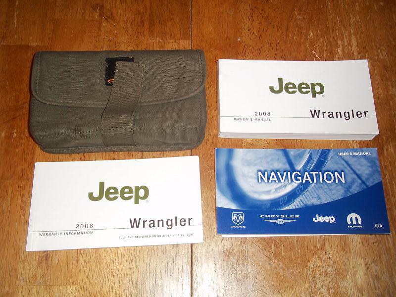 2008 jeep wrangler owner  manual with navigation book
