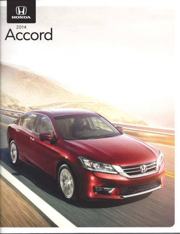 2014 honda accord sedan/coupe/hybrid & the accord plug in 20 page brochure 