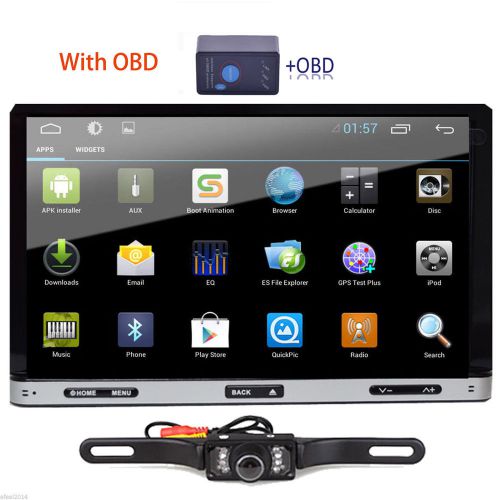 Android4.4 7" 2din indash car dvd radio stereo player wifi 3g gps+tablet+cam+obd
