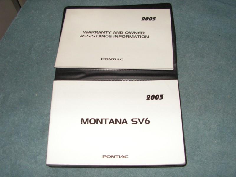 2005 pontiac montana sv6 owners manual set