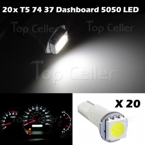 Buy 20x White Led Bulbs T5 70 73 74 For Instrument Dashboard Gauge