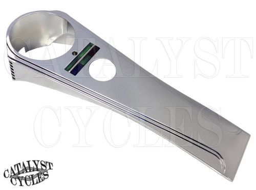 Chrome dash panel harley softail gas tank long dash tank cover 1968-95