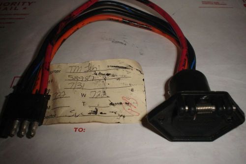 Heavy duty 24 volt trolling motor socket female  8 gauge 4 wire 4 plug