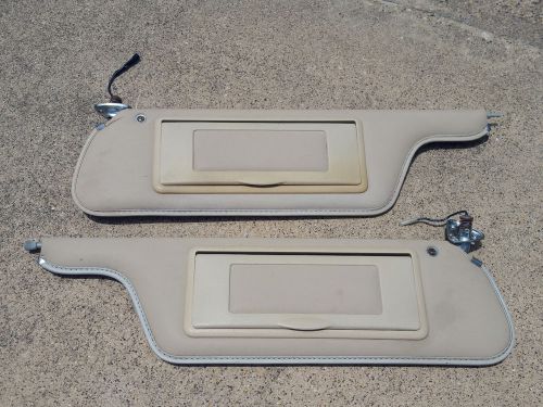 Oem vintage 1972-1979  lincoln  mark sun visors set  in tan