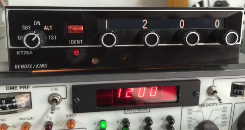 Bendix/king kt76a mode c atc transponder - faa 8130-3 certificated