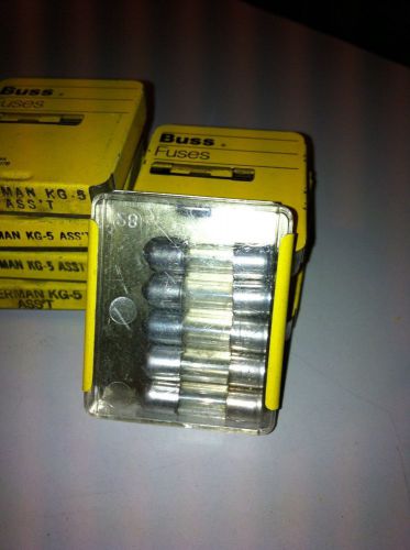 Bulk lot of 50 german kg-5 fuses -various brands in small boxes - 10 packs of 5