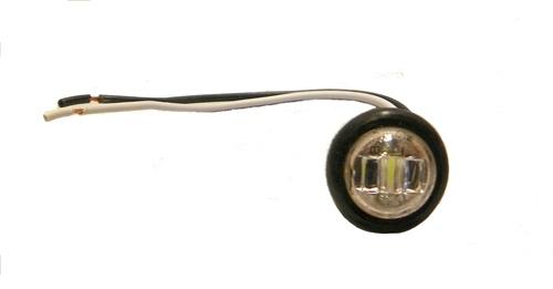 Lot 5 led 3/4" red mini clearance/marker lights  w/clear lens truck trailer