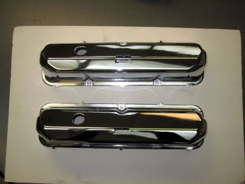 New ford 427 chrome pent roof valve covers shelby cobra with breather hole